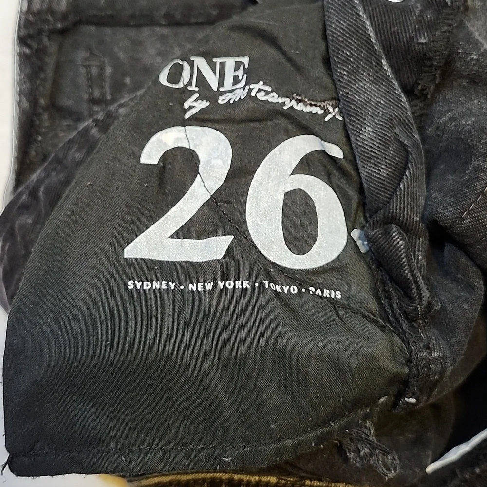 One Teaspoon black denim overalls Size 26